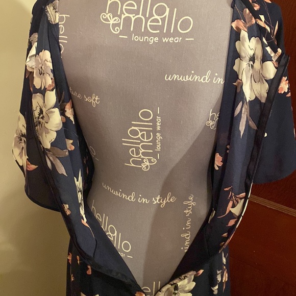 ❤️ Sienna Sky Women’s Blue Pink White Floral Short Sleeve Dress Size Large❤️ - Picture 9 of 12